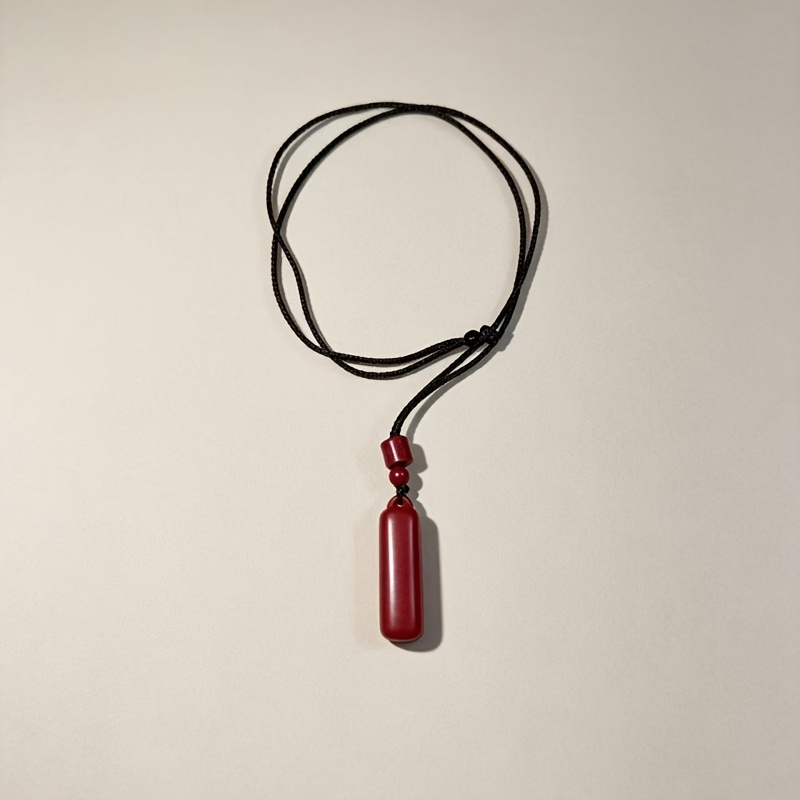 Bohemian Style Cinnabar Centerpiece Pendant Necklace